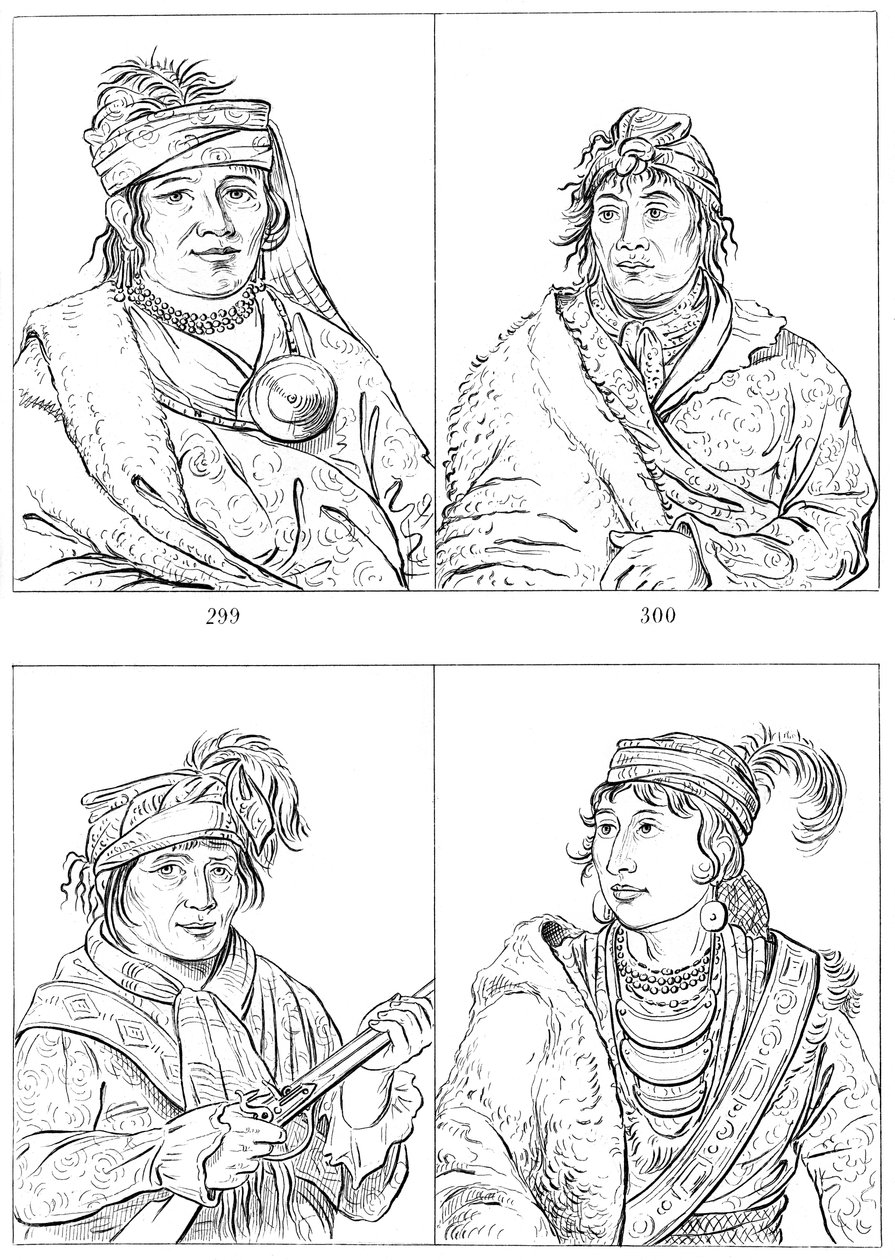 Seminole şefleri, Fort Moultrie, Güney Karolina, 1837-1838 1841. by Myers and Co