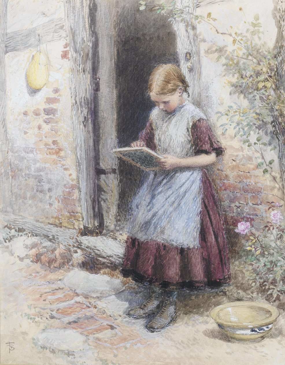 Bir okul kızı by Myles Birket Foster