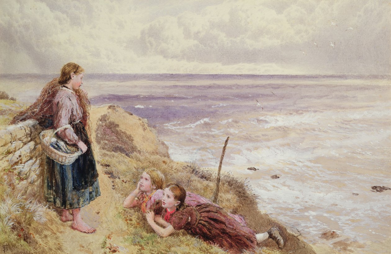 Cullercoats Uçurumlarında by Myles Birket Foster