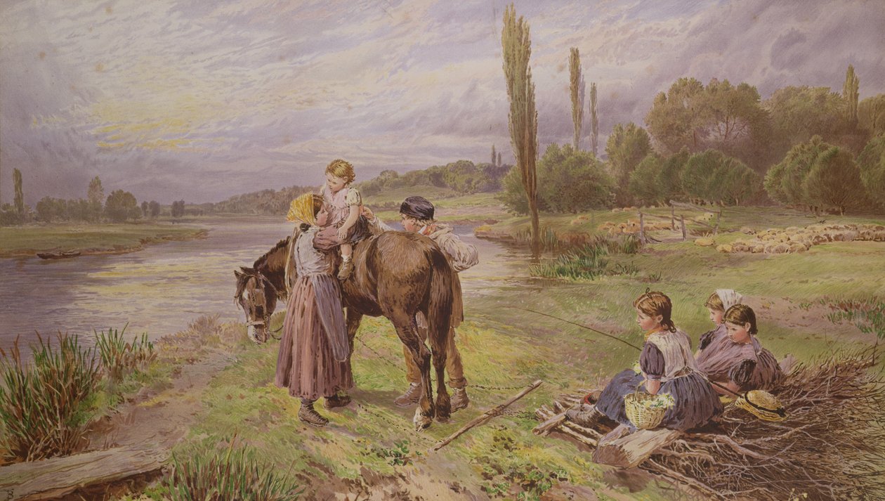 ದಿ ರೈಡ್ ಆನ್ ದಿ ಪೋನಿ, 19 ನೇ ಶತಮಾನದ ಟರ್ಕಿ by Myles Birket Foster