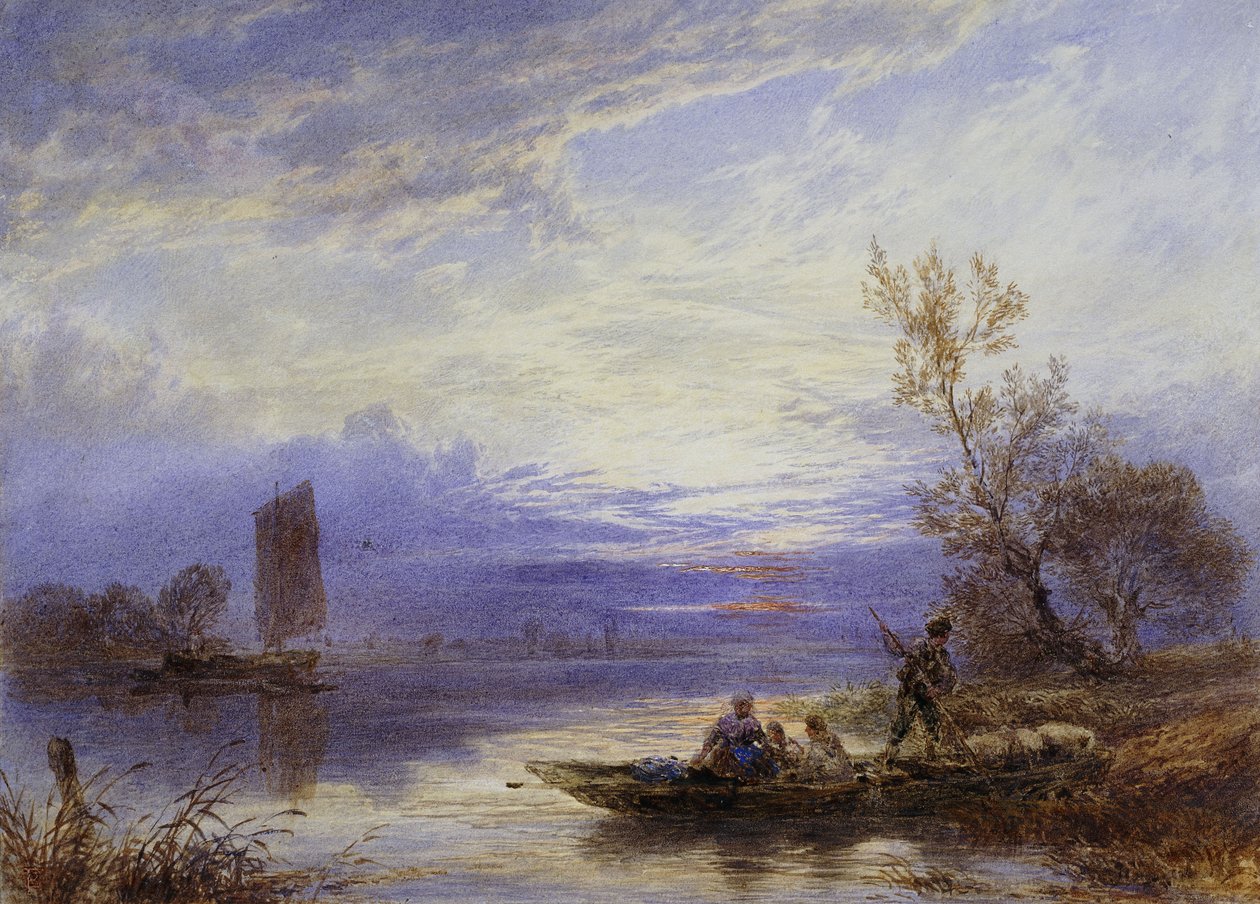 Gün Batımında Bir Vapur, by Myles Birket Foster