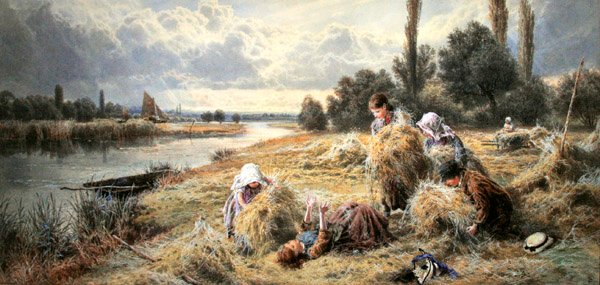 Haymaker (kağıt üzerine sulu boya) by Myles Birket Foster