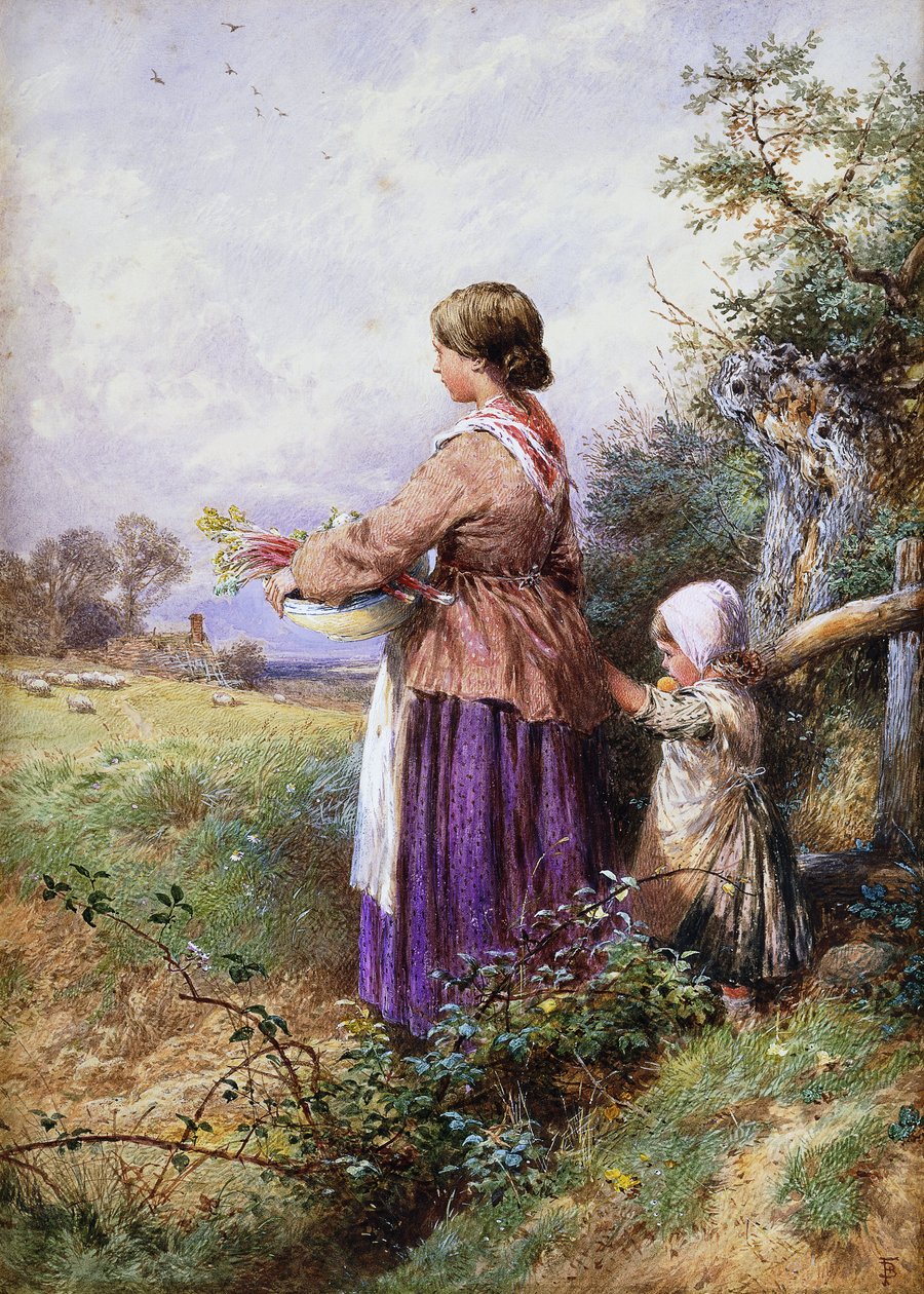 Eve dönüş, by Myles Birket Foster
