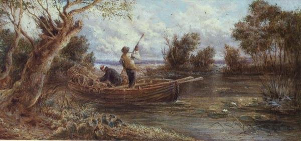 yılan balığı tuzakları kurma by Myles Birket Foster