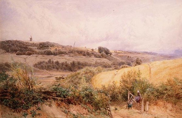 Haslemere, Surrey yakınlarındaki Yaz Manzarası by Myles Birket Foster