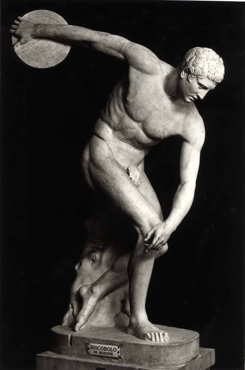 Discobolus, bronz bir orijinalin kopyası by Myron