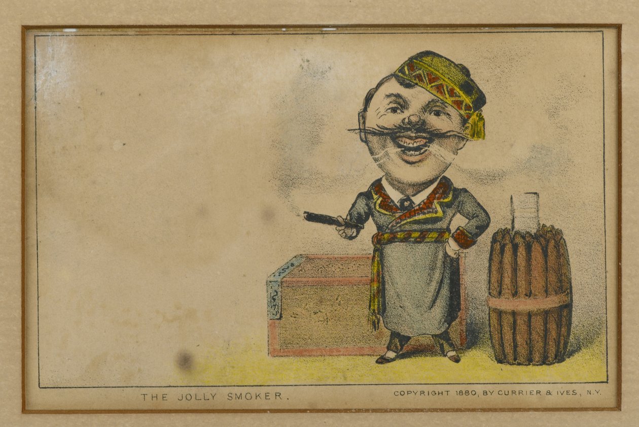 Neşeli Sigara İçen, 1880 by N. and Ives, J.M. Currier