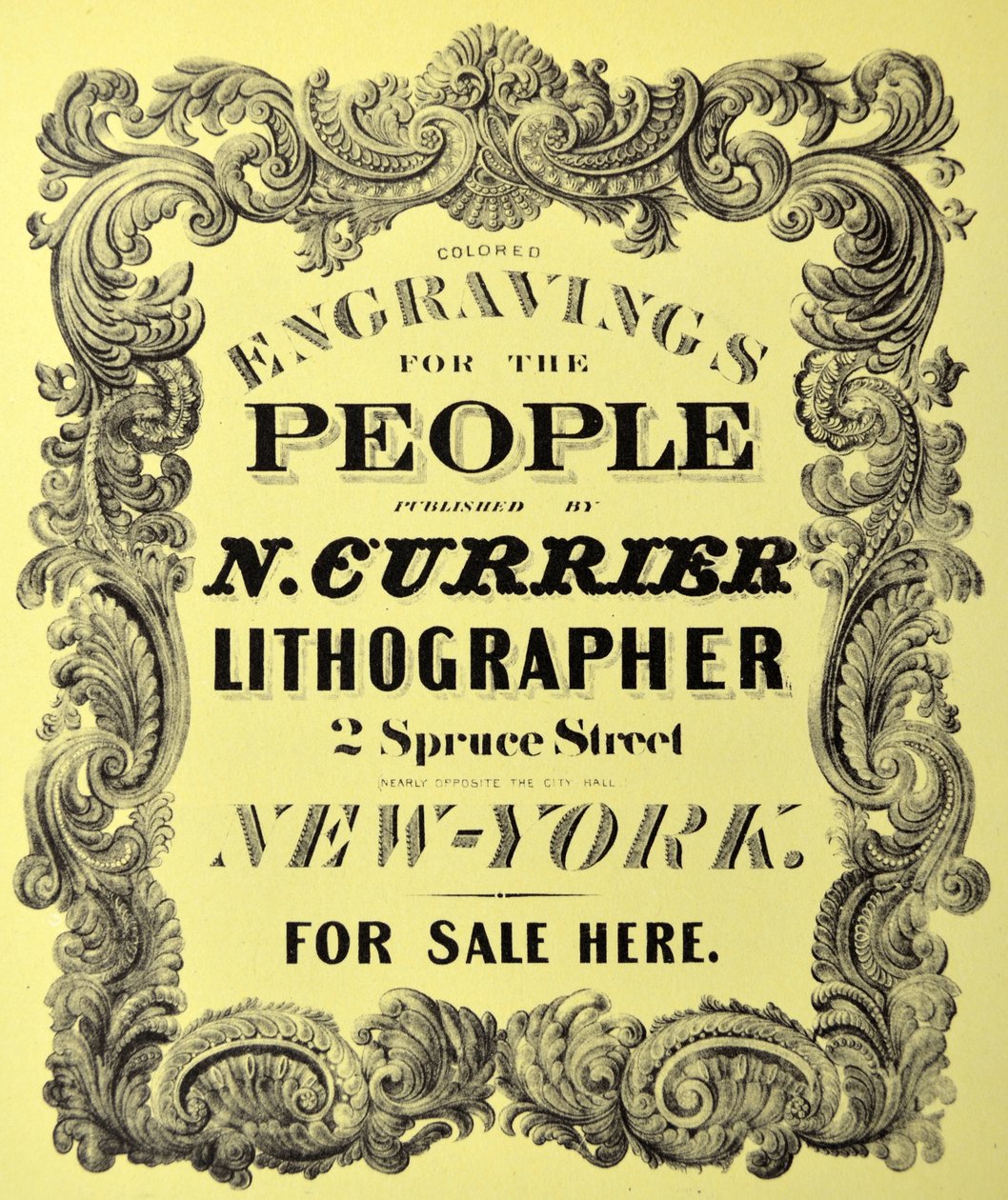 Currier & Ives İllüstrasyon 19. Yüzyıl. Başlık sayfası için kitapçık : İnsanlar için renkli gravürler by N. and Ives, J.M. Currier
