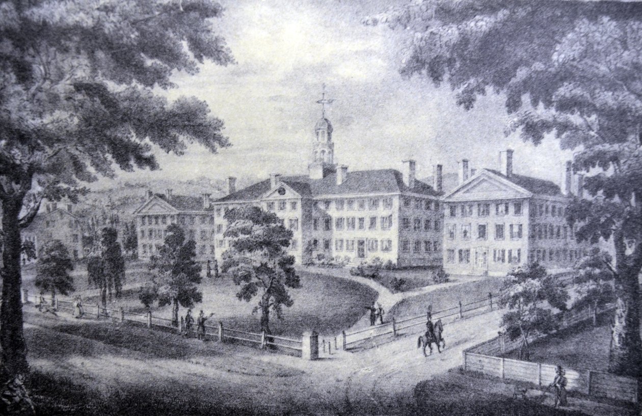 Currier & Ives İllüstrasyon 19. Yüzyıl. Dartmouth Koleji by N. and Ives, J.M. Currier