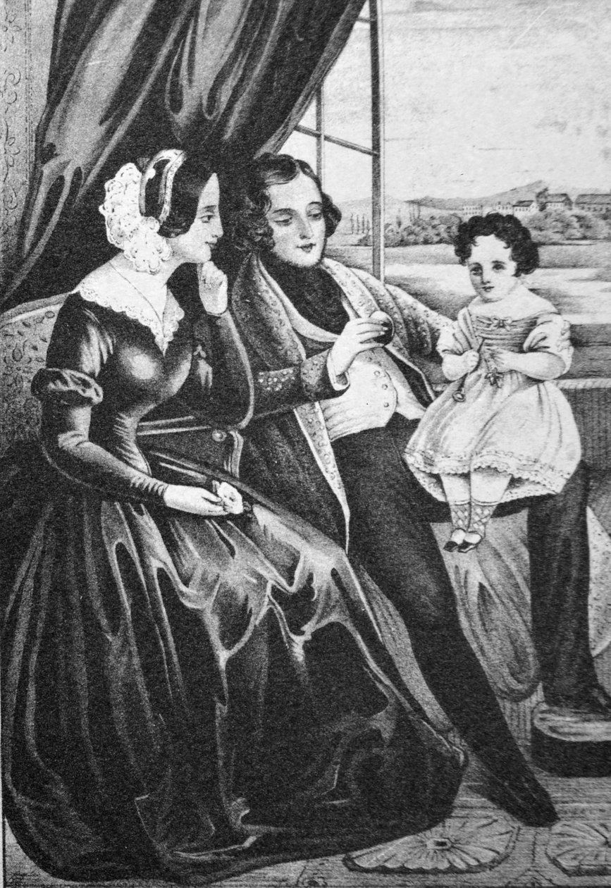 Currier & Ives İllüstrasyon 19. Yüzyıl. Evli by N. and Ives, J.M. Currier