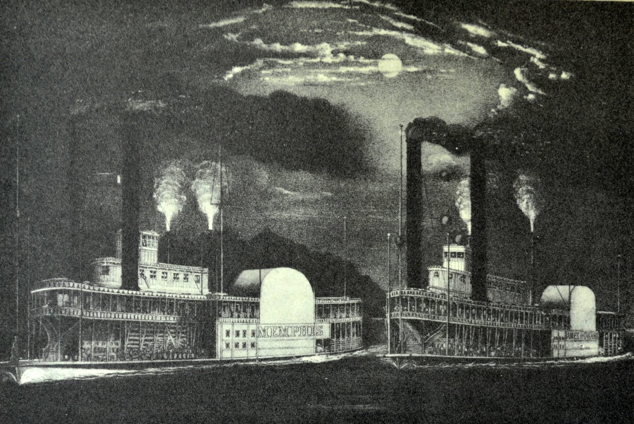 Currier & Ives İllüstrasyon 19. Yüzyıl. Mississippi