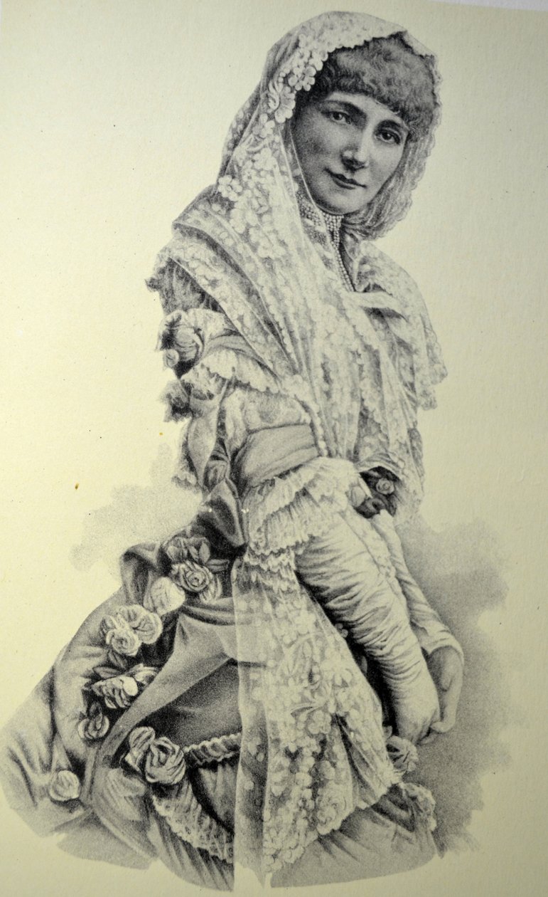 Currier & Ives İllüstrasyon 19. Yüzyıl. Sarah Bernhardt (Oyuncu) by N. and Ives, J.M. Currier