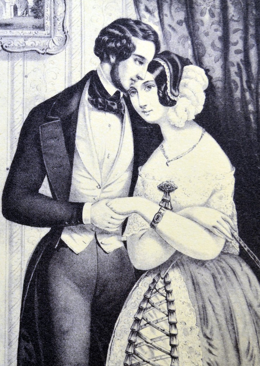 Currier & Ives İllüstrasyon 19. Yüzyıl. aşıkların barışması by N. and Ives, J.M. Currier