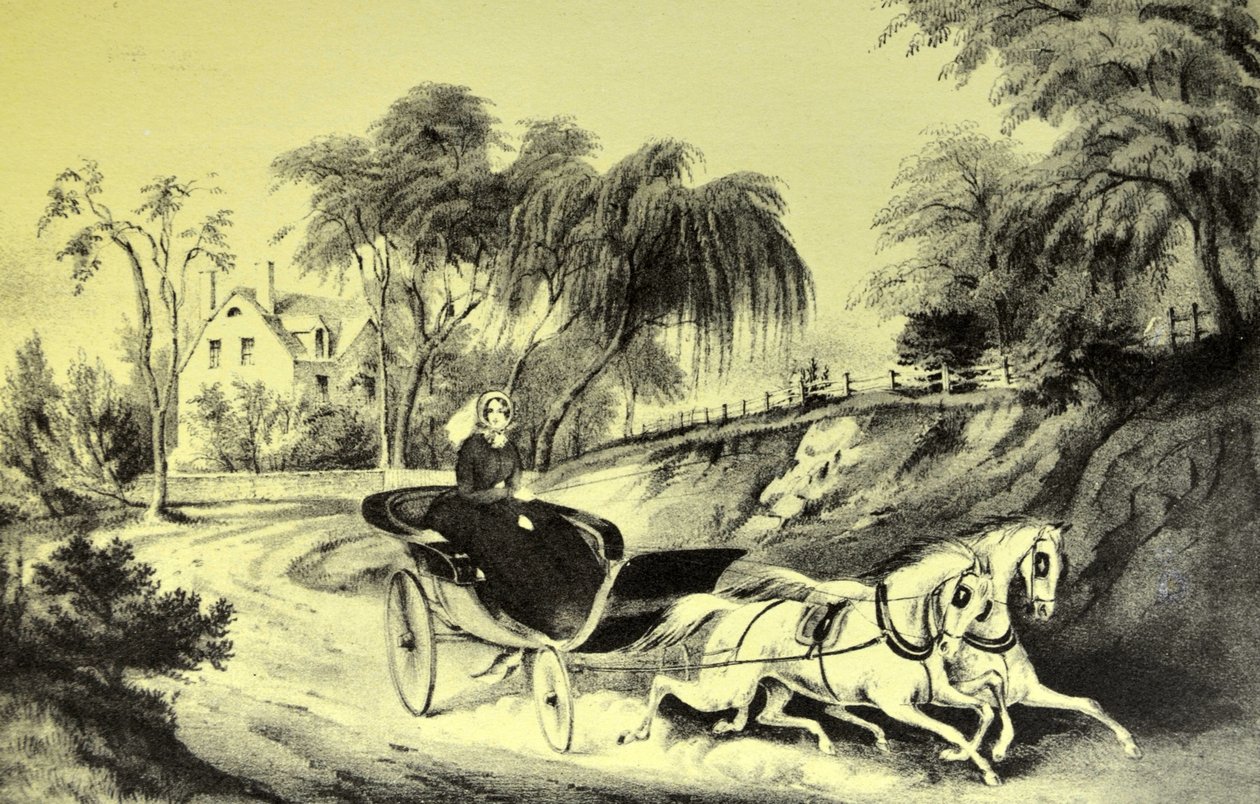 Currier & Ives İllüstrasyon 19. Yüzyıl. Yolun Yıldızı by N. and Ives, J.M. Currier