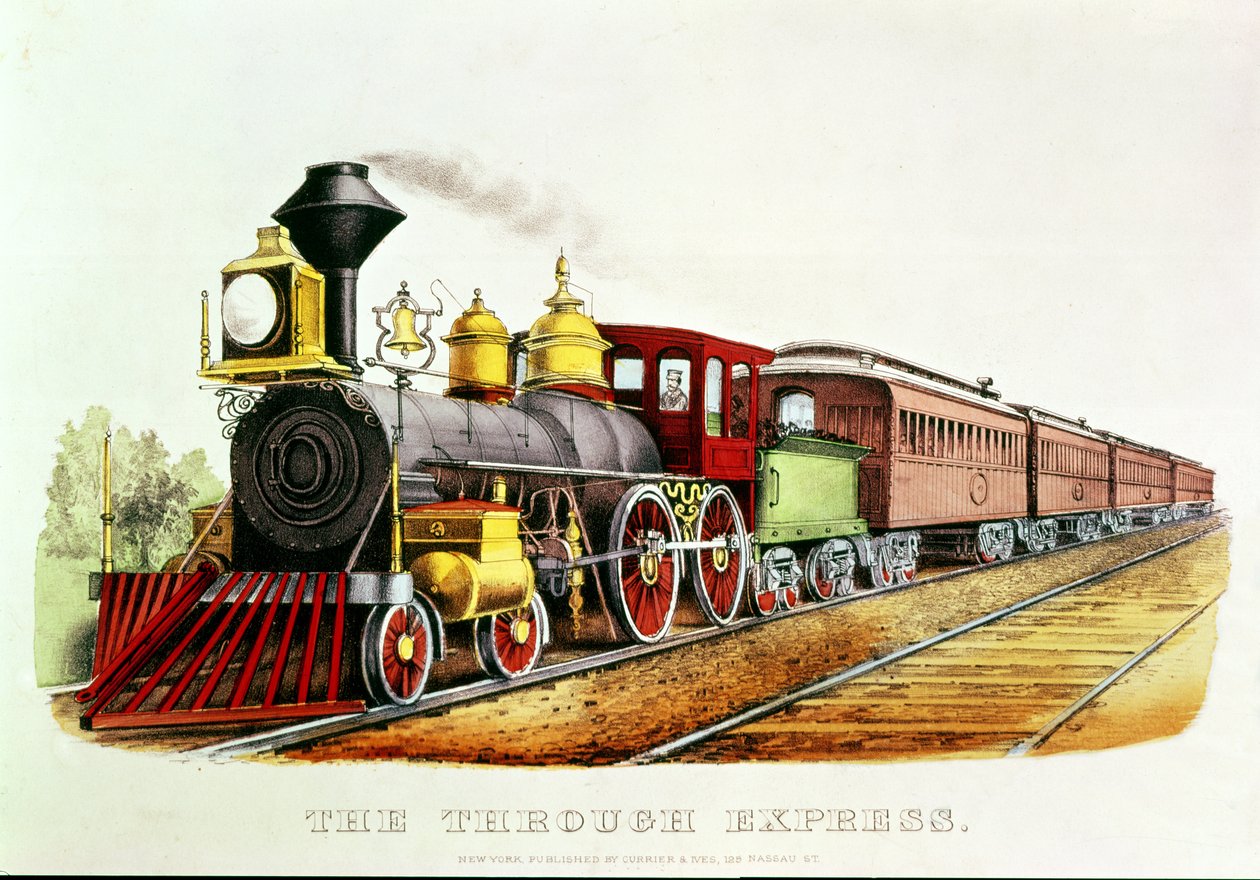 The Through Express  by N. and Ives, J.M. Currier