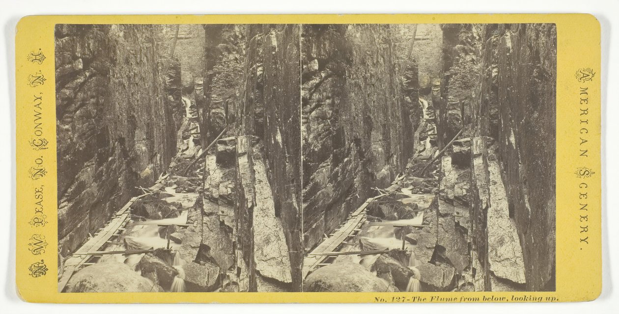 Aşağıdan Flume, yukarıya bakarken, 19. yüzyılın ortalarında. by N.W. Pease