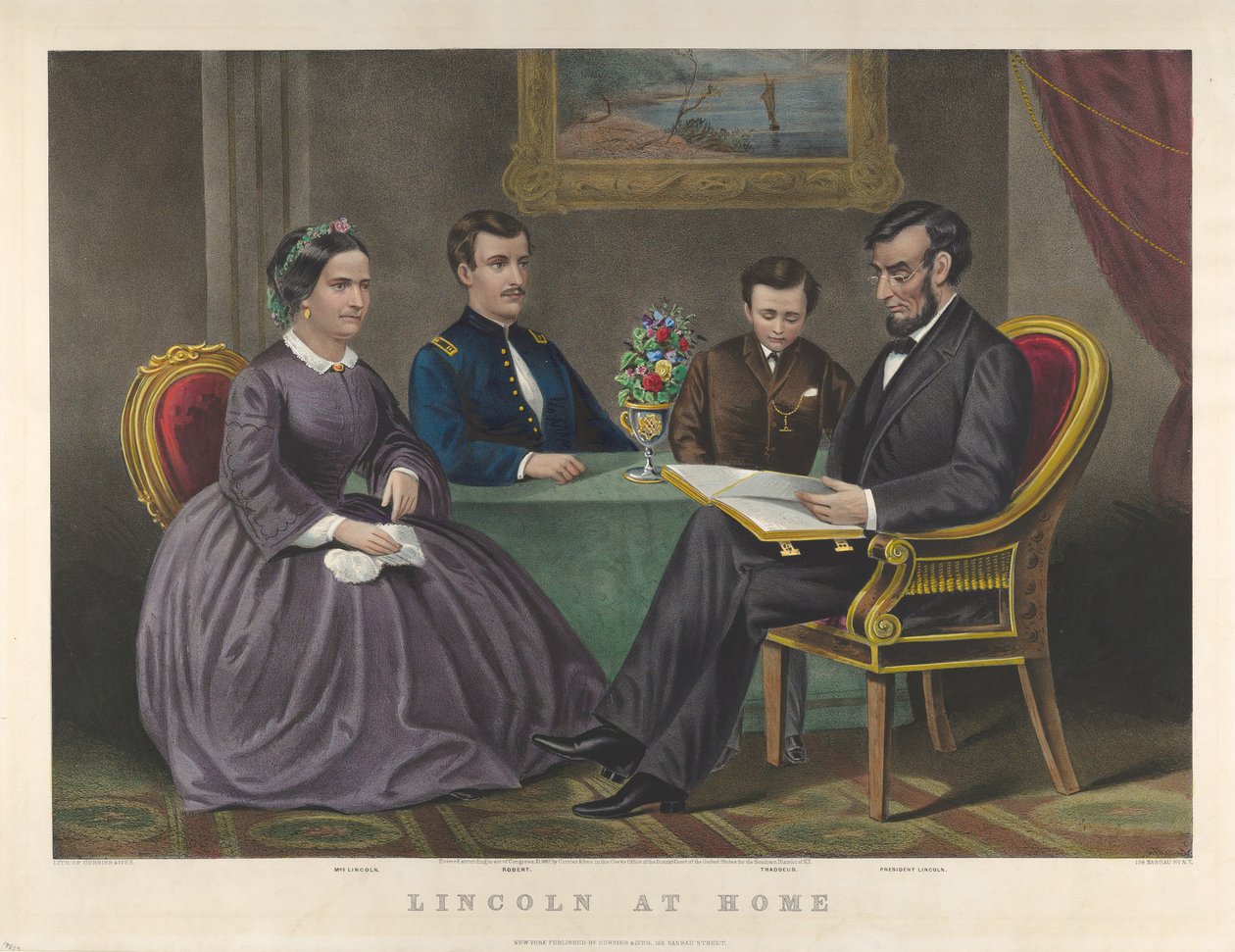 Lincoln Evde, 1867 by Nathaniel Currier