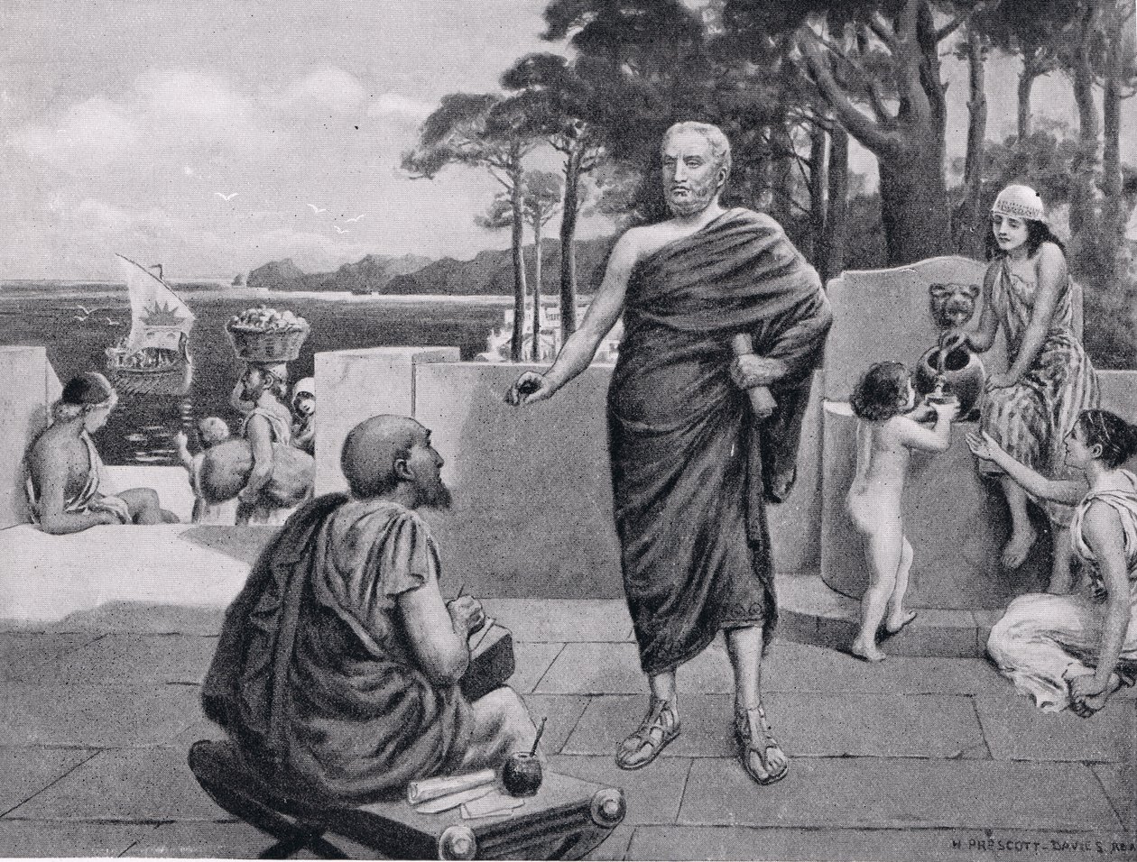 Sürgündeki Thucydides, Hutchinsons Uluslar Tarihinden bir örnek, 1915 by N. Prescott Davies