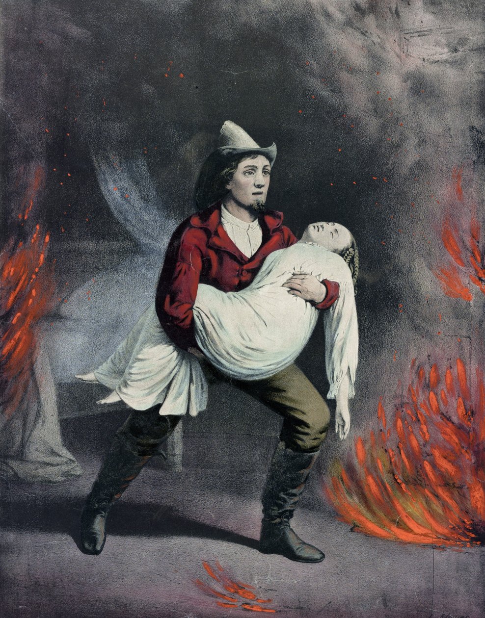 Amerikalı itfaiyeci by N. Currier and Ives J.M.