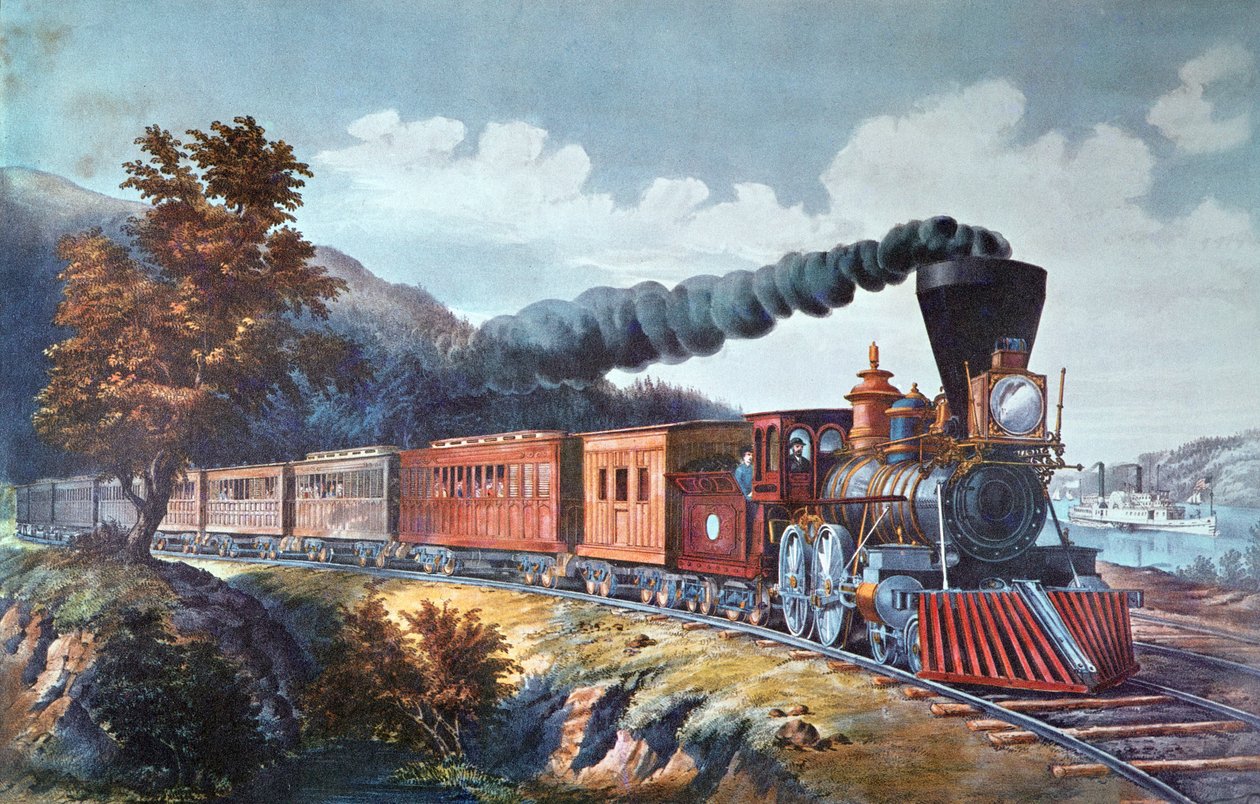 amerikan ekspres treni by Currier and Ives