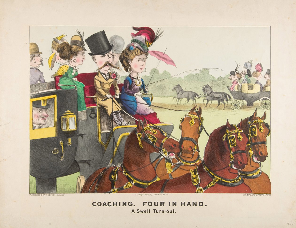 Koçluk – Dört Bir Arada – Harika Bir Sonuç by Currier and Ives