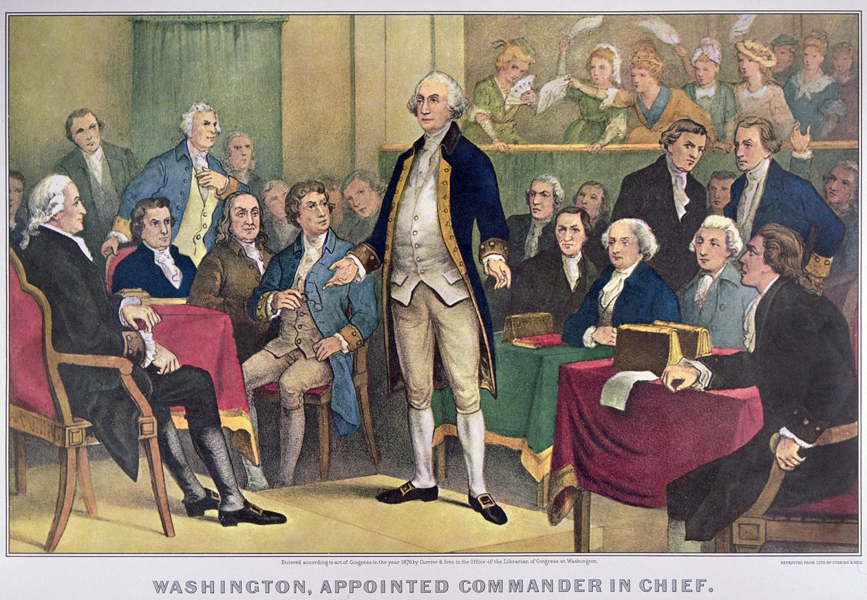 George Washington (1732-99) Başkomutan olarak atandı, 1876