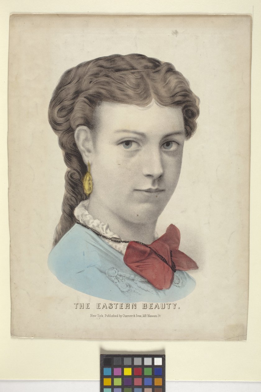 Doğu Güzeli (elle boyanmış litografi) by N. and Ives J.M. (1824 95) Currier