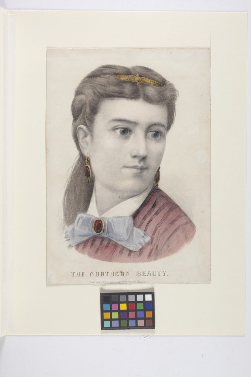 Kuzey Güzeli (elle boyanmış litografi) by N. and Ives J.M. (1824 95) Currier
