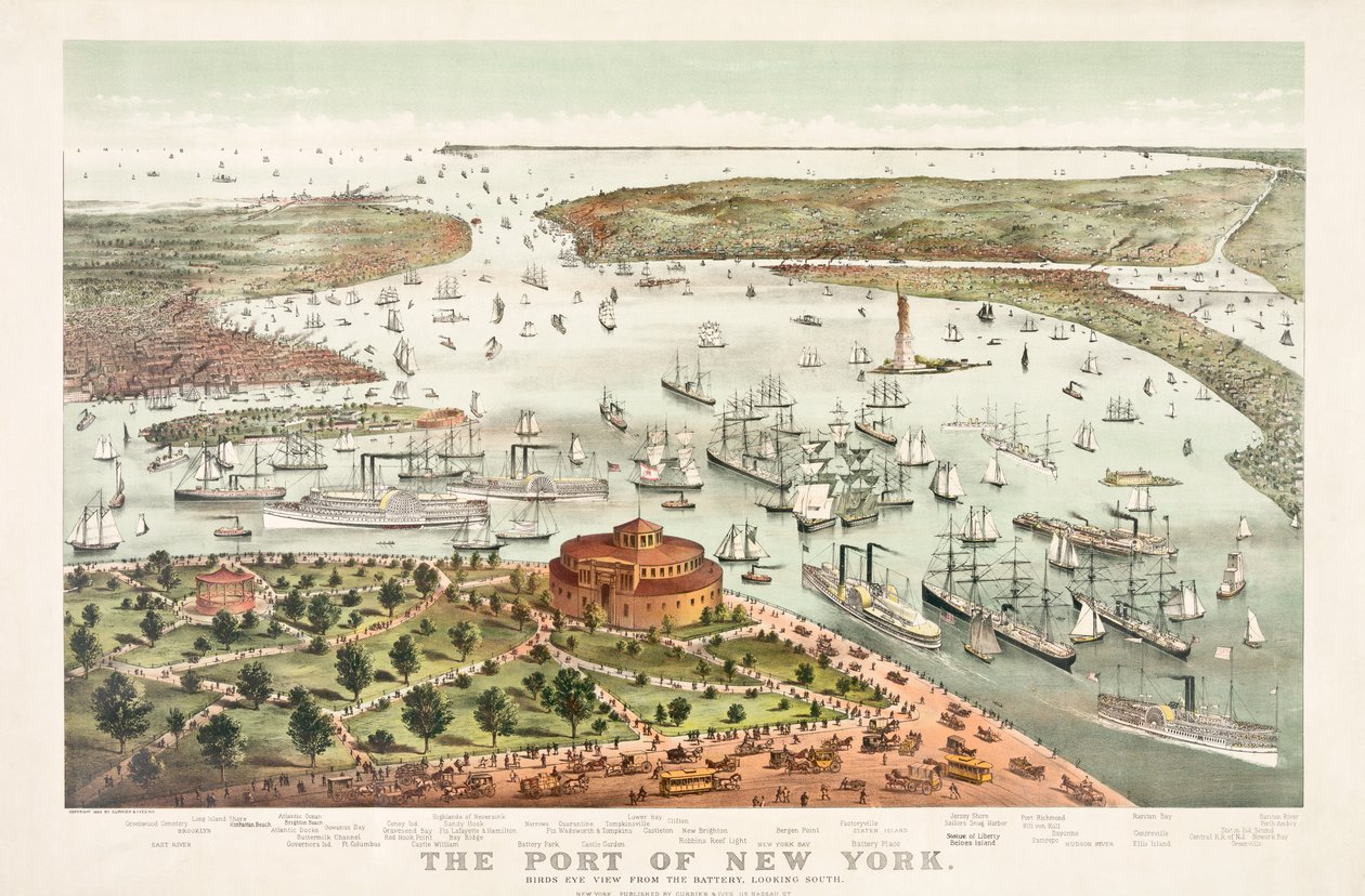 New York Limanı, Currier & Ives by Currier and Ives