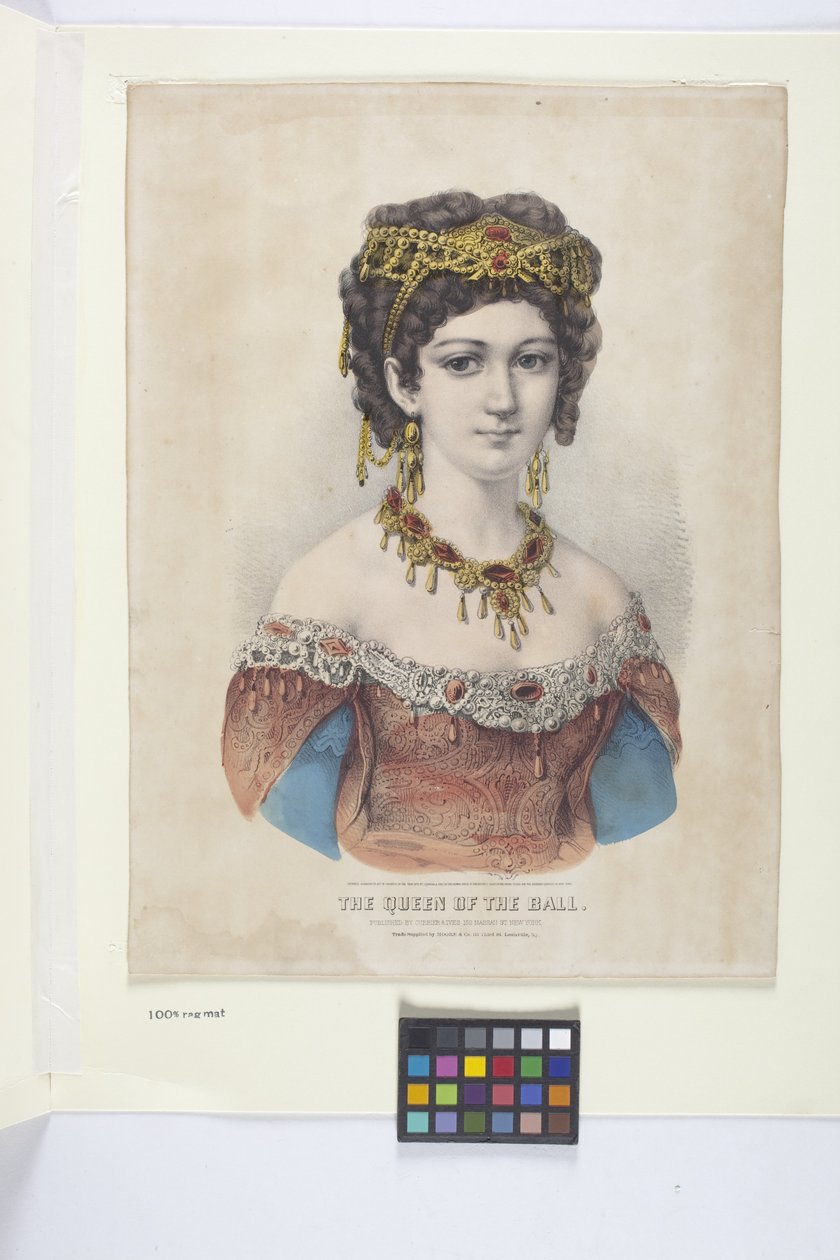 Topun Kraliçesi (elle renkli taş baskı) by N. and Ives J.M. (1824 95) Currier