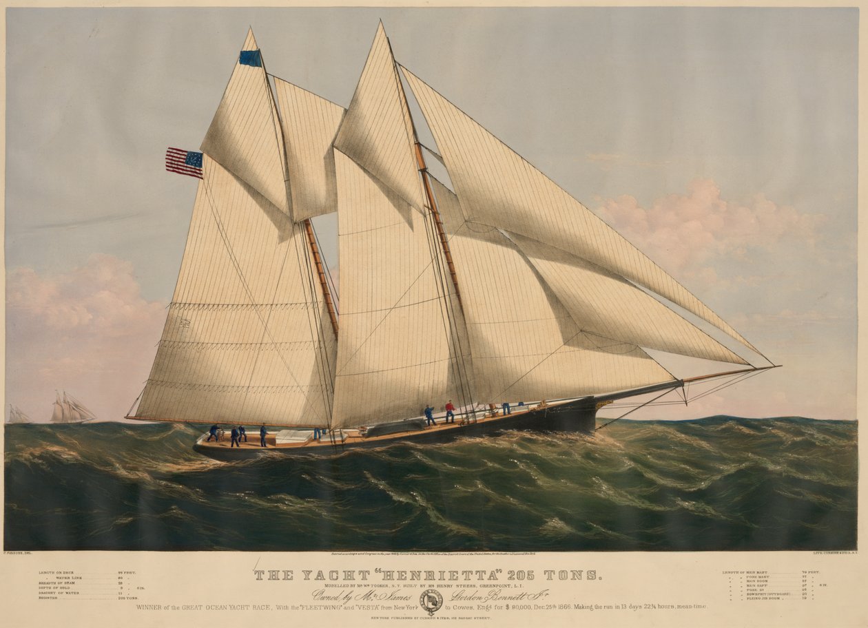 Yat "Henrietta" 205 ton by Currier and Ives