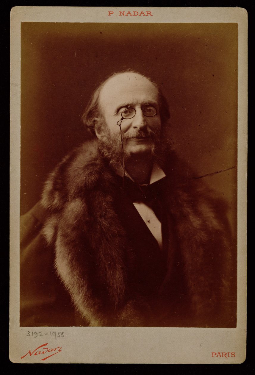 Jacques Offenbach (1819-80), Alman besteci, portre fotoğrafı by Nadar