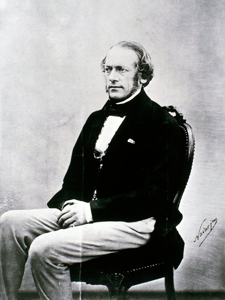 Charles-Auguste de Bériot (s/b fotoğraf) by Nadar