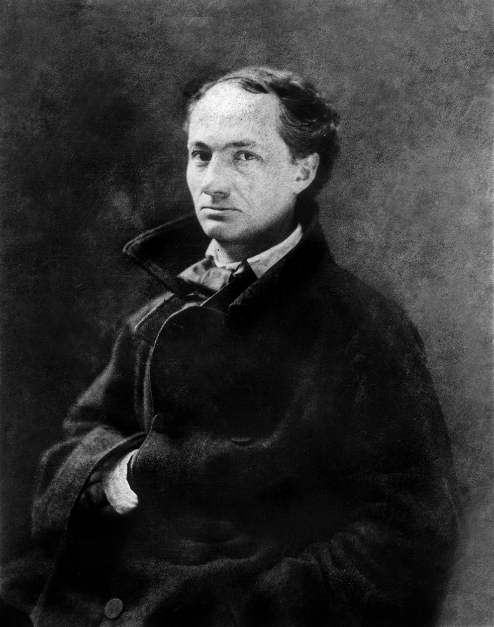 Charles Baudelaire (1821 - 1867) jeune, 1850 vers, fotoğraf par Gaspard Felix Tournachon dit Felix Nadar (1820 - 1910) koleksiyonu BNF - Fransız şair Charles Baudelaire (1821 - 1867) gençken, 1850 civarında, phioto Nadar tarafından by Nadar