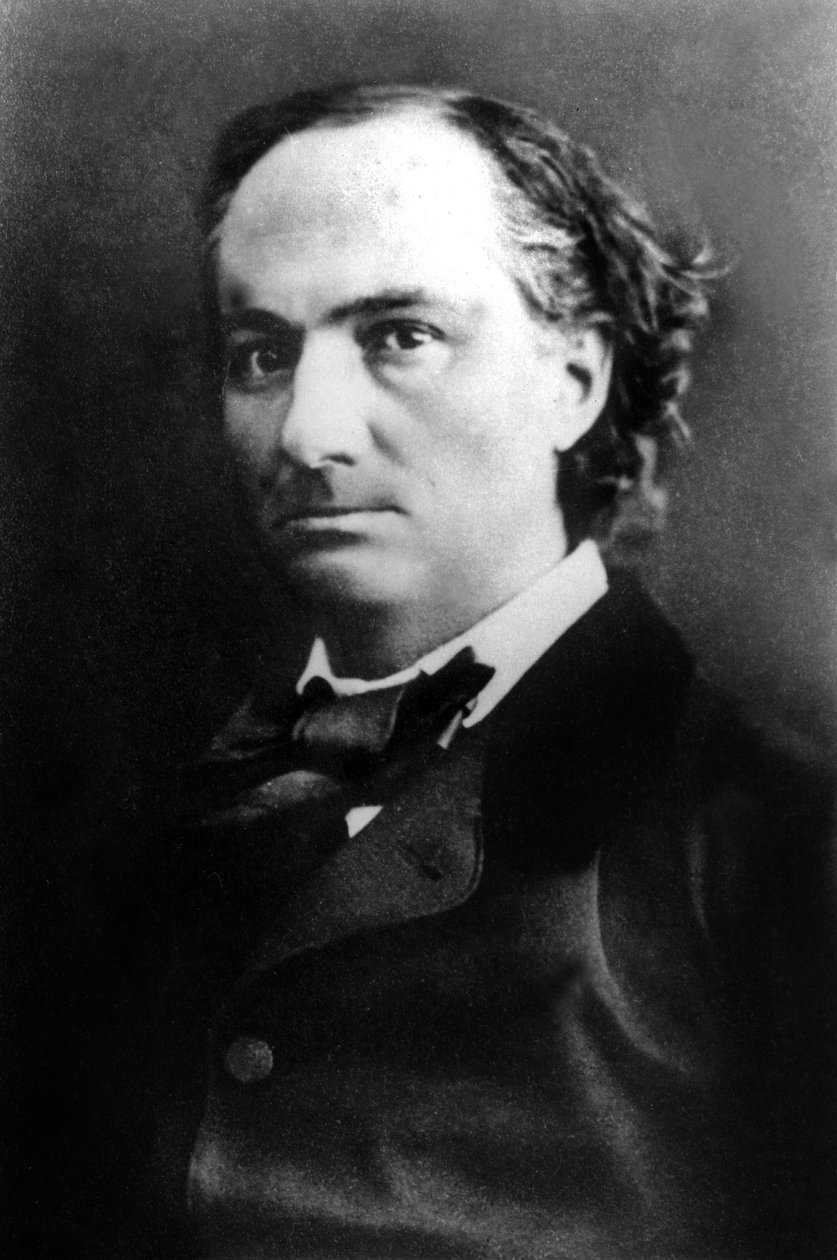 Fransız şair Charles Baudelaire (1821 - 1867), 19. yüzyılda Nadar tarafından fotoğraflandı by Nadar