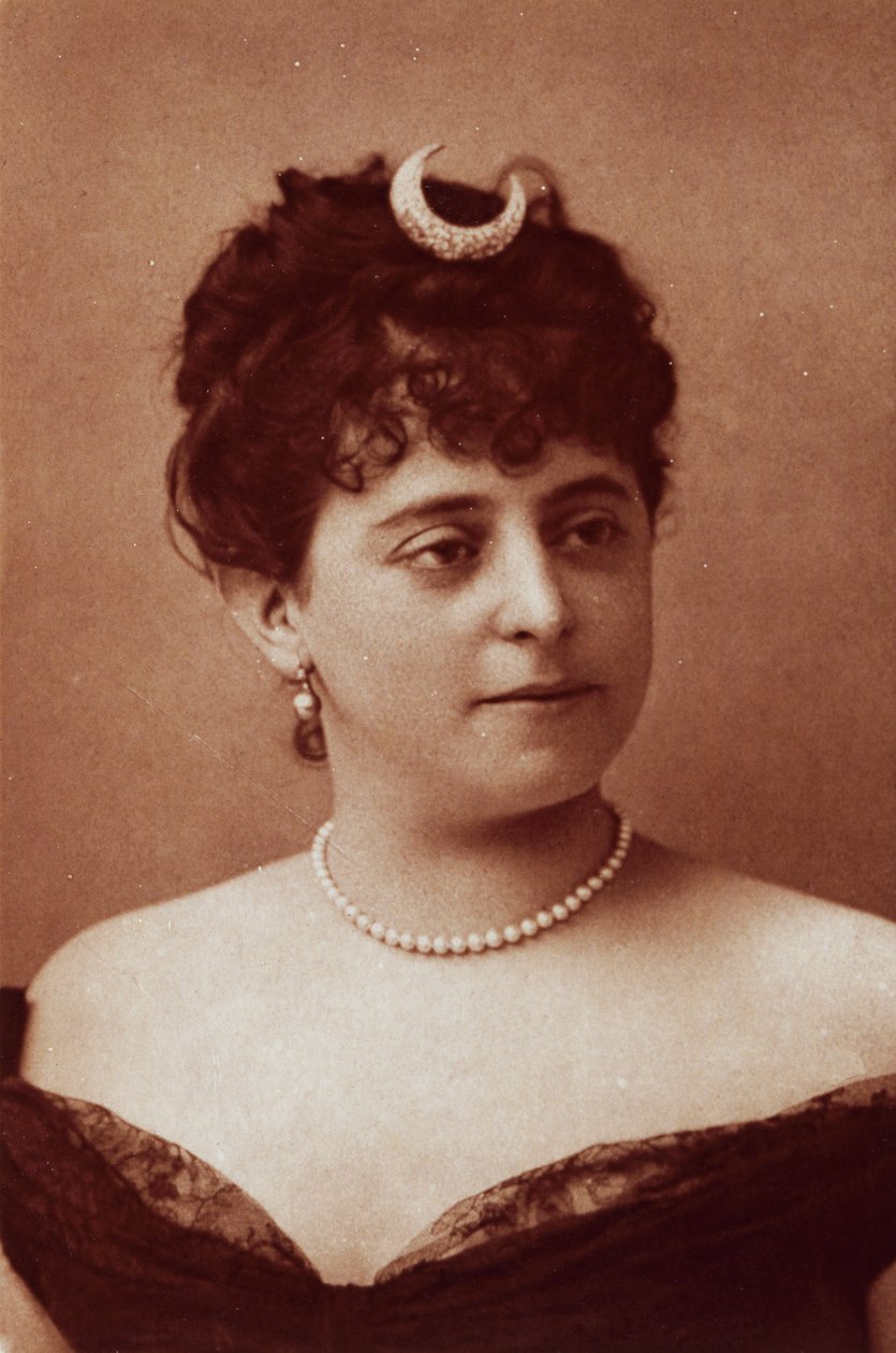 Sibyl Sanderson (1865-1903), Amerikalı soprano, fotoğraf, Felix Nadar (1820-1910) by Nadar