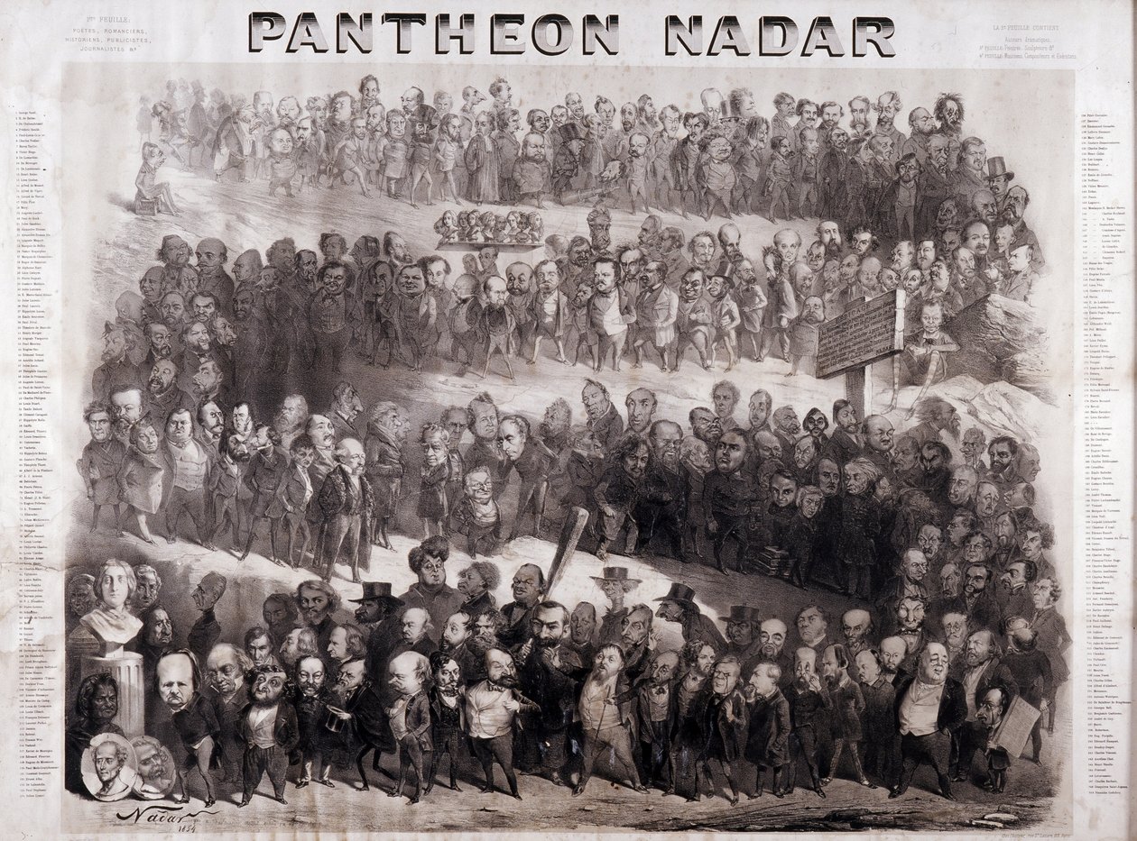 19. yüzyılın büyük tarihi şahsiyetlerini temsil eden Pantheon Nadar (entelektüel ve siyasi kişilikler) by Nadar