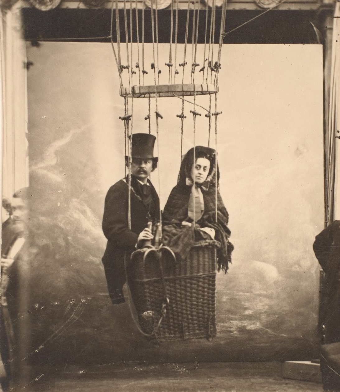 [Nadar, Karısı Ernestine ile Balon İçinde], yak. 1865, 1890