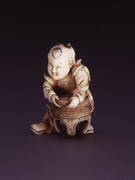 Netsuke ve c günü Ching g Akarako, c. 1830 (Evoly) by Nagahama Sokei