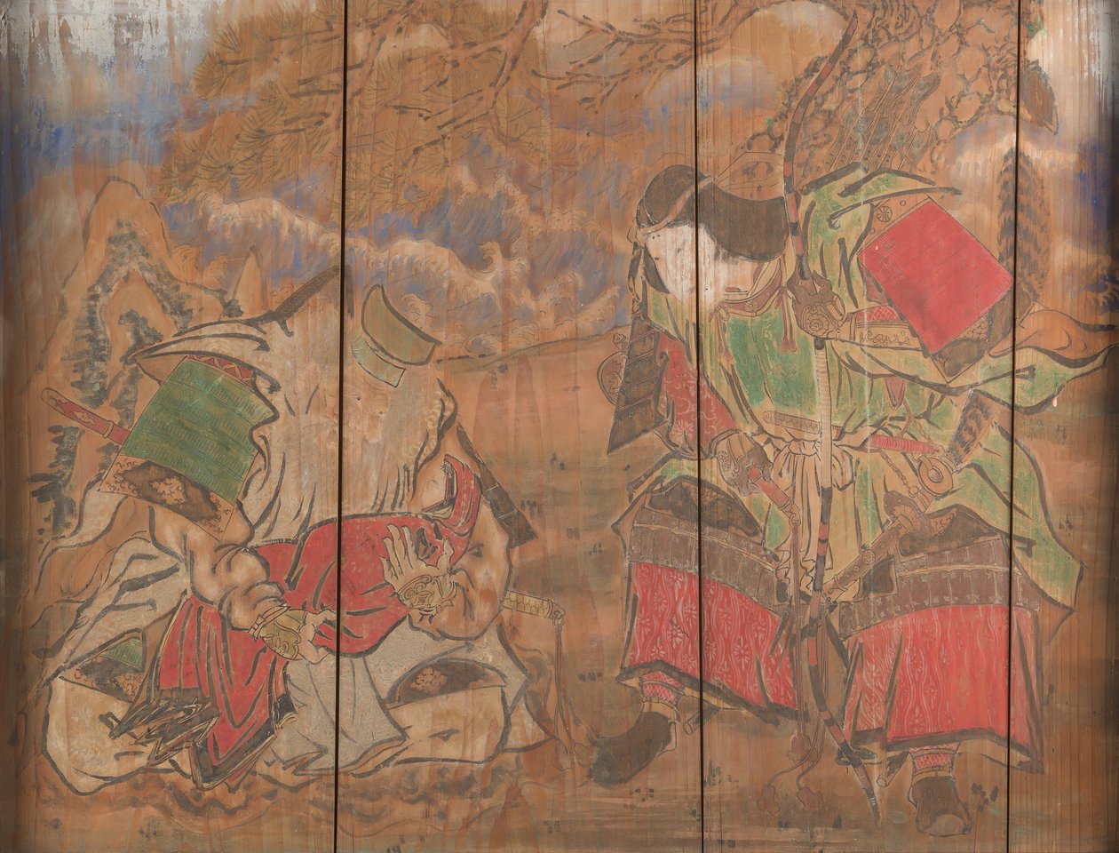 İmparatoriçe Jingu, Bakanı Takenochi no Sukune ve Bebek Geleceğin İmparatoru Ojin, 1898. by Nagano Yasunosuke