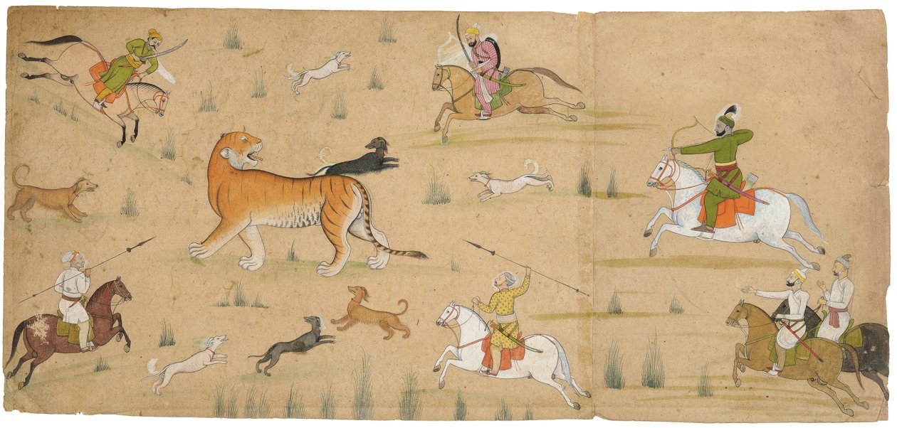 Raja Balwant Dev Singh kaplan avında, c.1750 by Nainsukh