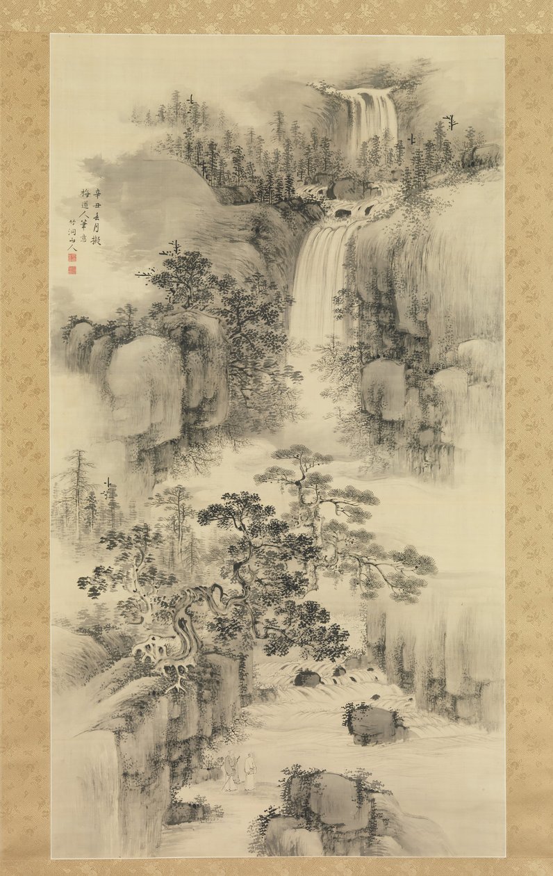 Şelaleli Manzara, 1841. by Nakabayashi Chikuto