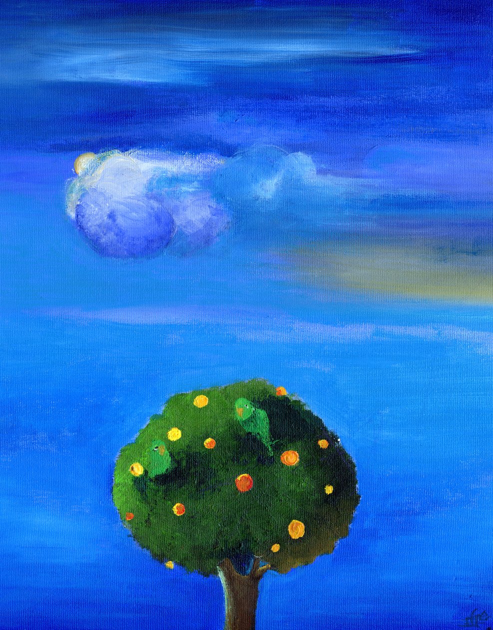 Portakal Ağacının Üstündeki Gümüş Astar, 2012, by Nancy Moniz Charalambous