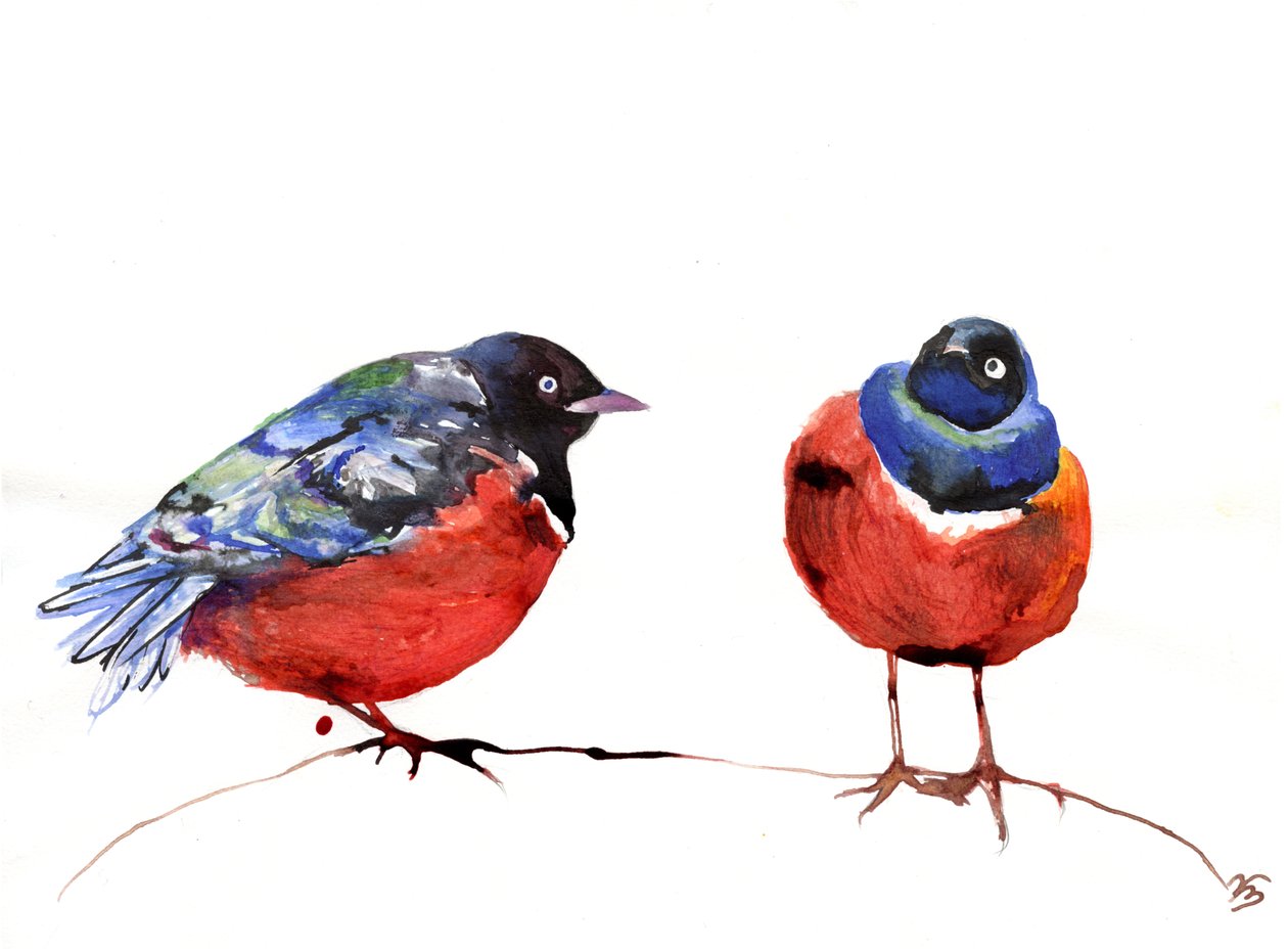 Chitchat, 2013, (kağıt üzerine mürekkep) by Nancy Moniz Charalambous