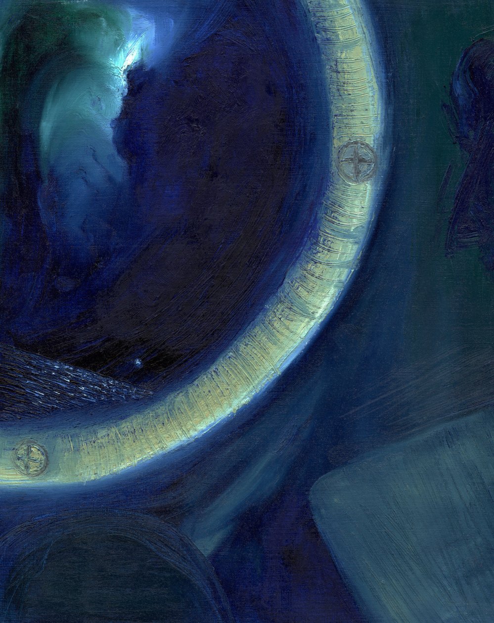 The Upper Berth, 2015, (kart üzerinde yağlı boya) by Nancy Moniz Charalambous