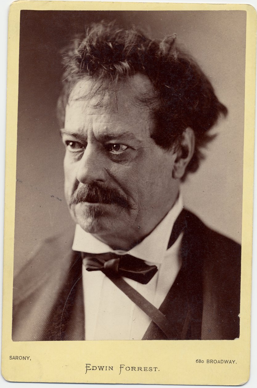Edwin Forrest (1806-72), Amerikalı Aktör (albüm baskısı) by Napoleon Sarony