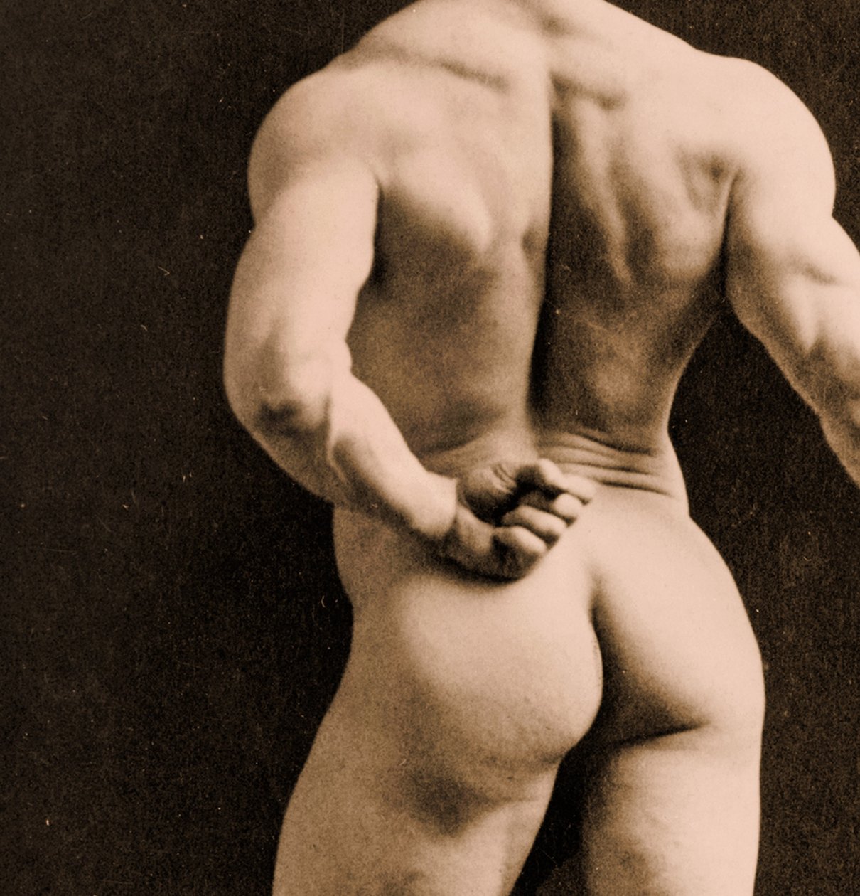 Eugen Sandow, klasik antik Greko-Romen pozunda, 1893 dolayları by Napoleon Sarony