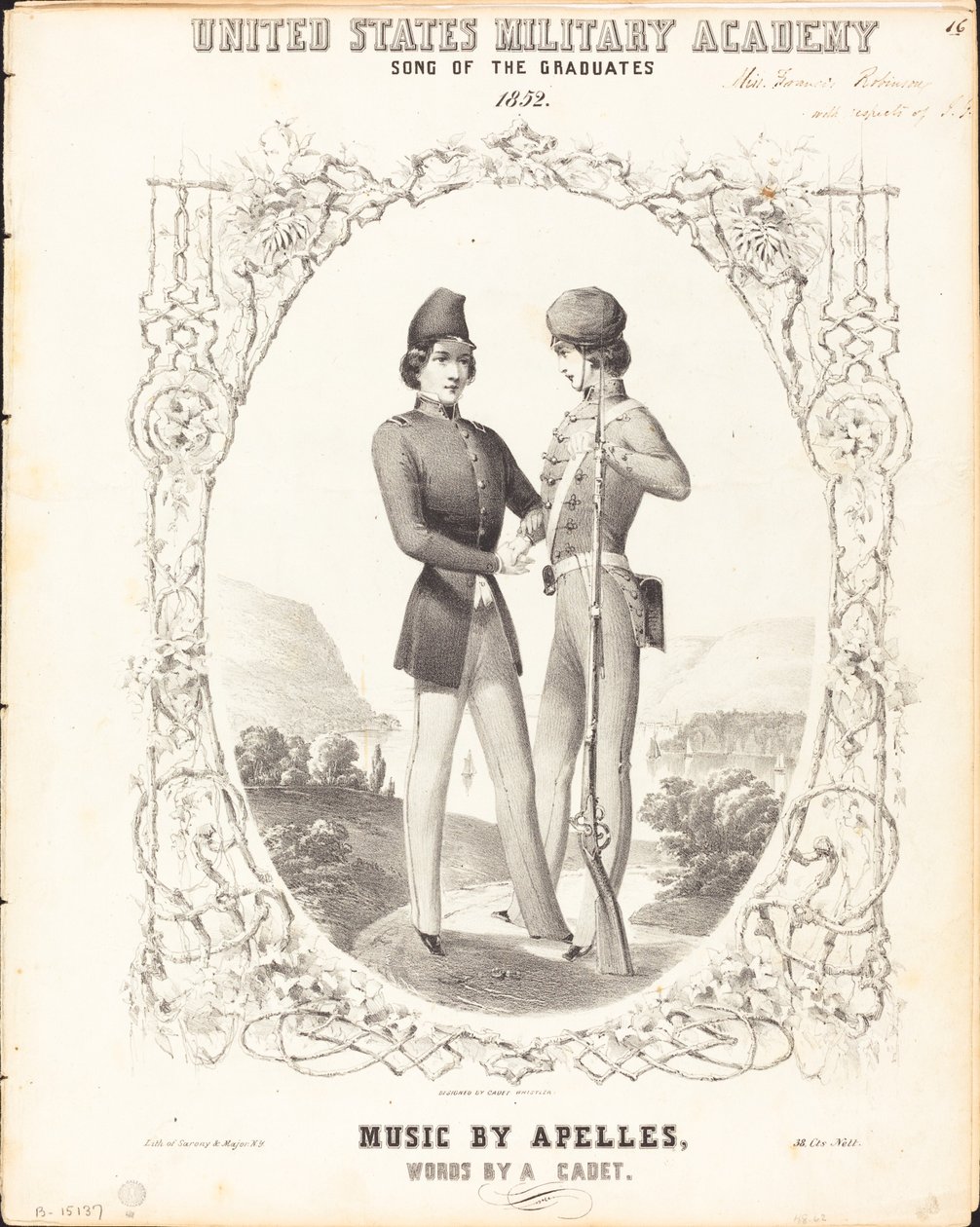 Amerika Birleşik Devletleri Askeri Akademisi, Mezunların Şarkısı by Napoleon Sarony, after James McNeill Whistler