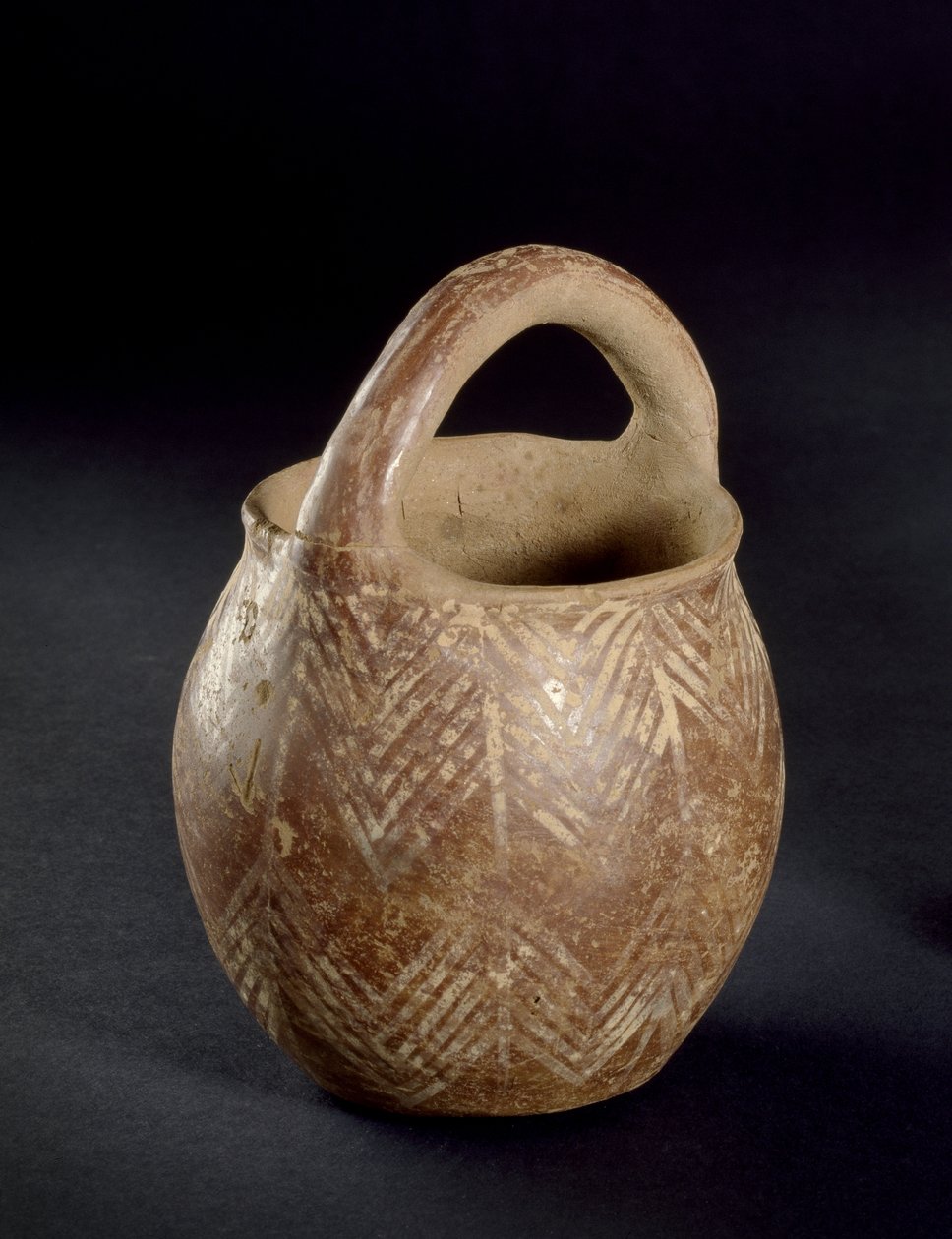 Döngü saplı basit kavanoz pişmiş kil by Naqada I Period Egyptian