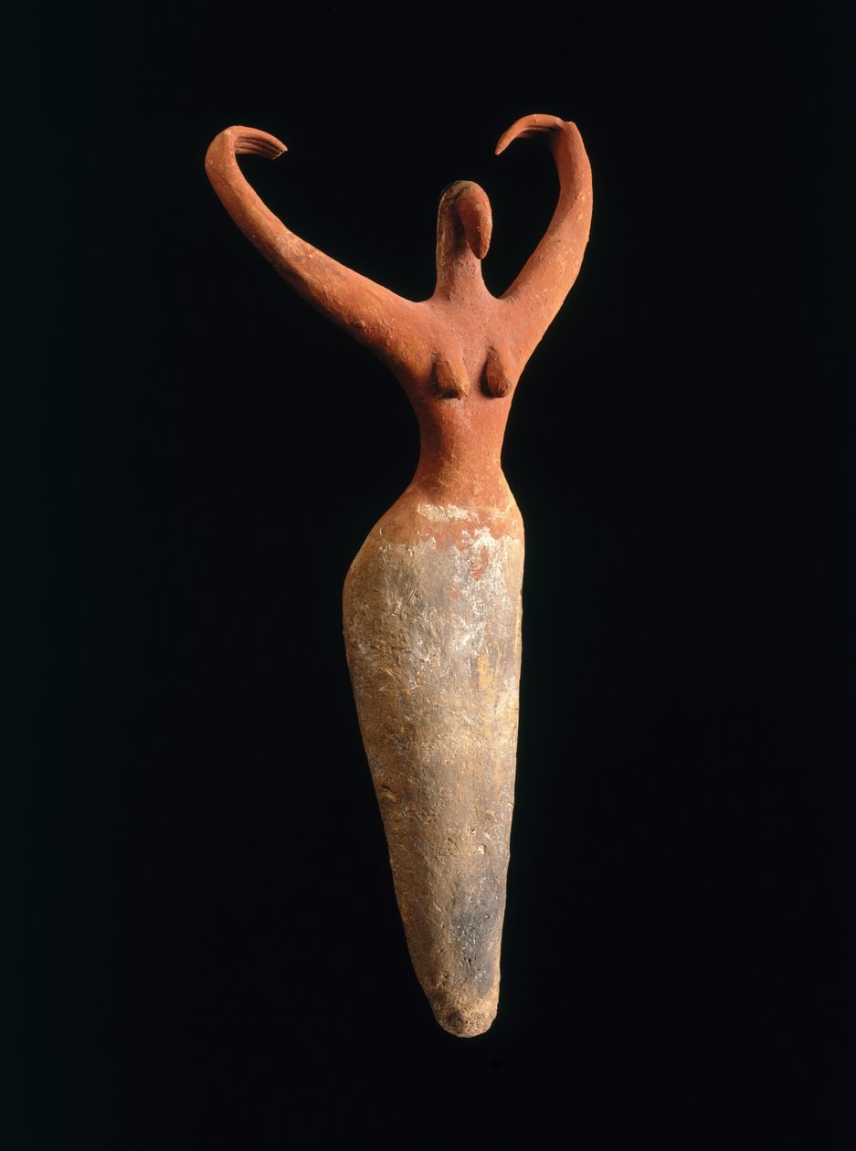 Kadın Figürü, ca. 3500-3400 BCE (kil ve pigment) by Naqada I Period Egyptian